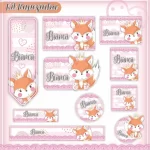 Volta as Aulas Etiqueta Escolar de Raposa