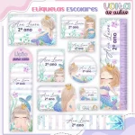 Volta as Aulas Etiqueta Sereia Para Imprimir