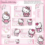 Volta as Aulas Etiquetas da Hello Kitty