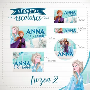 Volta as Aulas Tag Escolar Frozen