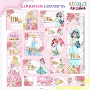 Volta as Aulas Tag Escolar Princesas
