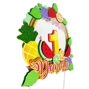 Topper de bolo Frutinhas arquivo de corte Studio para imprimir