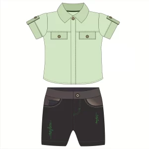 Molde Camisa E Bermuda Infantil Masculino