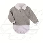 Molde Body Unissex Bebê Gola e Manga