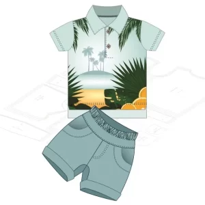 Molde Camisa e Bermuda Para Bebê