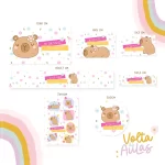 Etiqueta Escolar Capivara Studio e Png