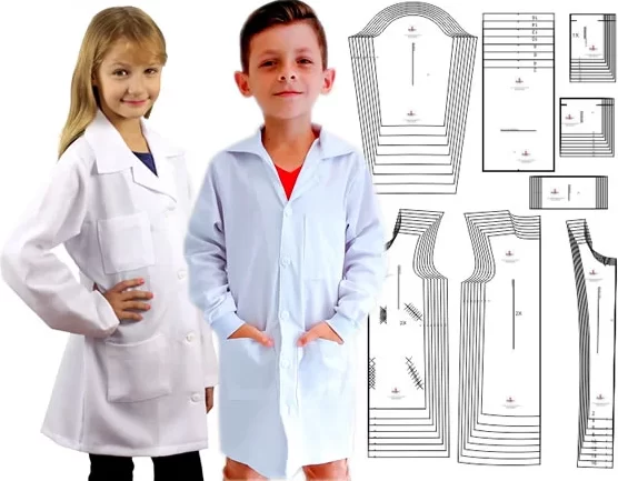 Molde de Jaleco Infantil