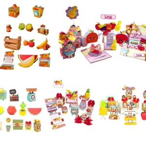 Kit Digital Arquivo de Corte Quitandinha para enfeites de mesa, convites e decoração de aniversário.