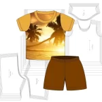 Molde Conjunto Verão Básico Infantil