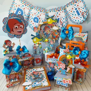Arte Blippi colorida disponível em Studio, PNG e PDF para decoração.