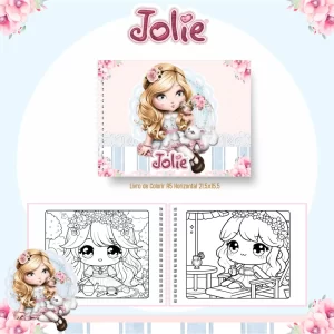 Livro de colorir Jolie em PDF para imprimir, desenhos delicados da personagem