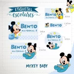 Arquivo Etiqueta Escolar Mickey Azul