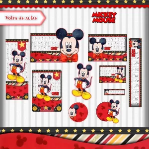 Arquivo Etiqueta Escolar Mickey Mouse para imprimir – etiquetas escolares personalizadas com tema do Mickey Mouse.