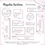 Arquivo Etiqueta Escolar Minimalista