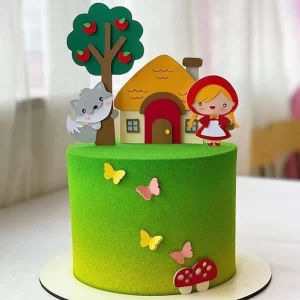 Arquivo de Corte Bolo de Chapeuzinho Vermelho para topo de bolo e enfeites de aniversário.