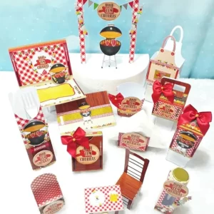 Arquivo de Corte Churrasco Studio para topo de bolo, enfeites, convites e centro de mesa em festas e confraternizações.