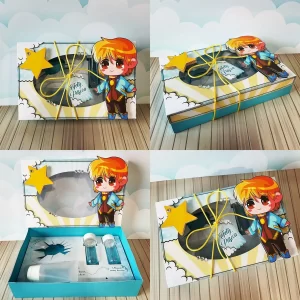 Decoração de festa infantil Mini Confeiteiro Anime com Arquivo de Corte Studio, PNG e PDF para enfeites e lembrancinhas criativas.