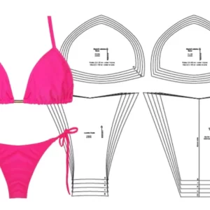 Molde de Biquíni Cortininha Para Imprimir