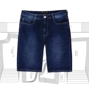 Molde Bermuda Jeans Infantil