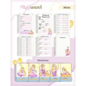 Caderneta Caderno da Rapunzel Pdf