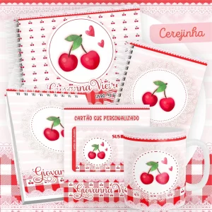 Caderneta Caderno de Cereja Para Imprimir