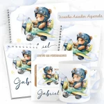 Caderneta Ursinho Aviador Para Imprimir