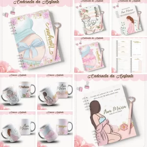 Caderneta da Gestante Personalizada PDF Studio para imprimir