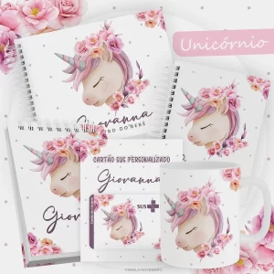 Caderneta de Vacinação Personalizada Unicornio