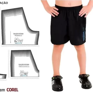Molde Calção Futebol Infantil