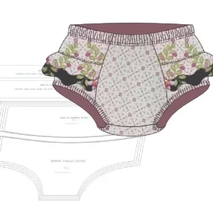 Calçinha de Bebe Com Babado Molde