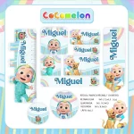 Etiqueta Escolar Cocomelon Pdf e Png