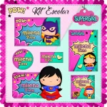 Etiqueta Escolar DC Super Hero Girls