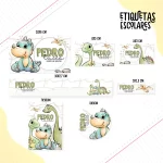 Etiqueta Escolar Dinossauro para Imprimir