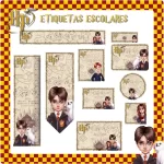 Etiqueta Escolar Harry Potter Silhouette Studio