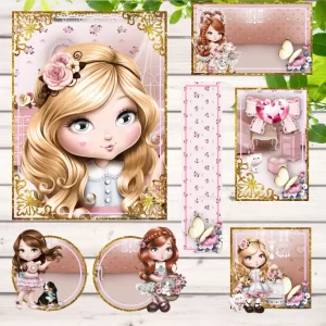 Etiqueta Escolar Jolie Silhouette Studio para imprimir – etiquetas escolares para material personalizadas com tema Jolie.