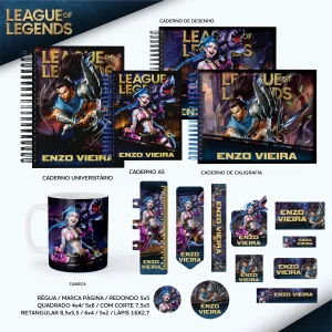 Etiqueta Escolar League of Legends para imprimir – etiquetas escolares personalizadas com tema do jogo League of Legends.