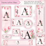 Etiqueta Escolar Rosa Para Imprimir