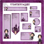 Etiqueta Escolar Wandinha Silhouette Studio