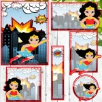 Etiqueta Mulher Maravilha Silhouette Studio