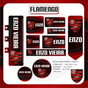 Etiqueta Escolar Personalizada Flamengo para imprimir – etiquetas escolares para material personalizadas com tema Flamengo.
