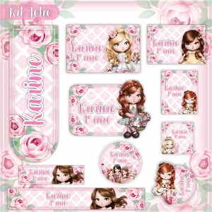 Etiqueta Escolar Volta às Aulas Jolie para imprimir – etiquetas escolares personalizadas com tema Jolie.