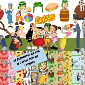 Kit Digital Scrapbook e Cliparts Chaves