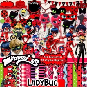 Kit Digital Scrapbook e Cliparts Ladybug