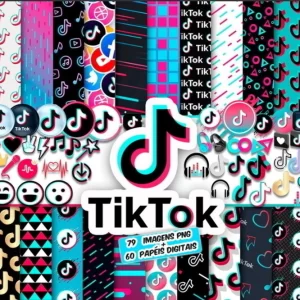 Kit Digital Scrapbook e Cliparts Tik Tok