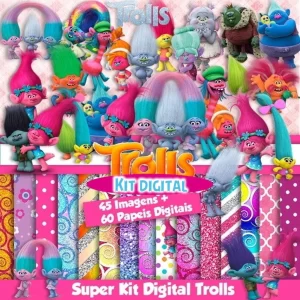 Kit Digital Scrapbook e Cliparts Troll