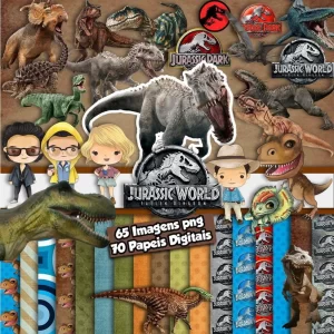 Kit Scrapbook Cliparts Jurassic Park