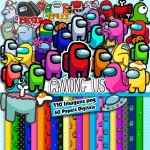 Kit Scrapbook e Cliparts Among Us