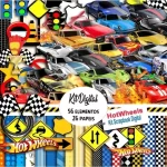 Kit Scrapbook e Cliparts Hot Wheels