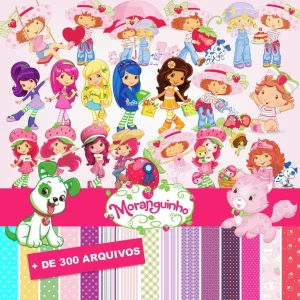 Kit Scrapbook e Cliparts Moranguinho