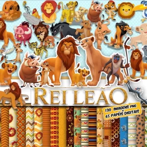 Kit Scrapbook e Cliparts O Rei Leão